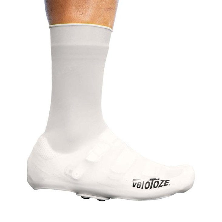 VelotToze Tall Silicone Shoe Covers With Snaps White