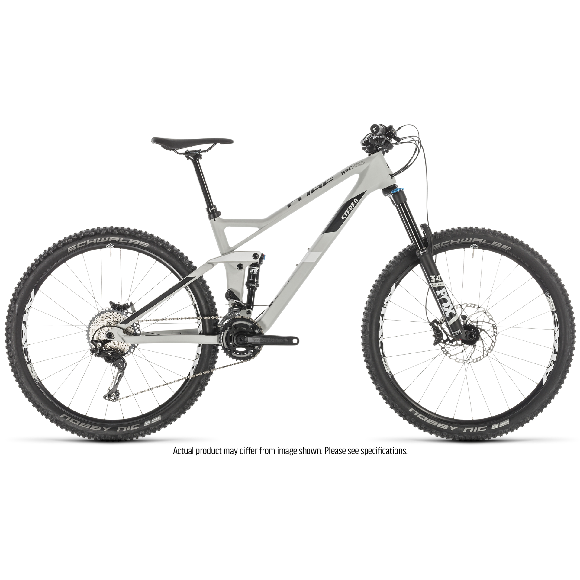 Cube Stereo 140 HPC Race Mountain Bike Grey/White (2019)