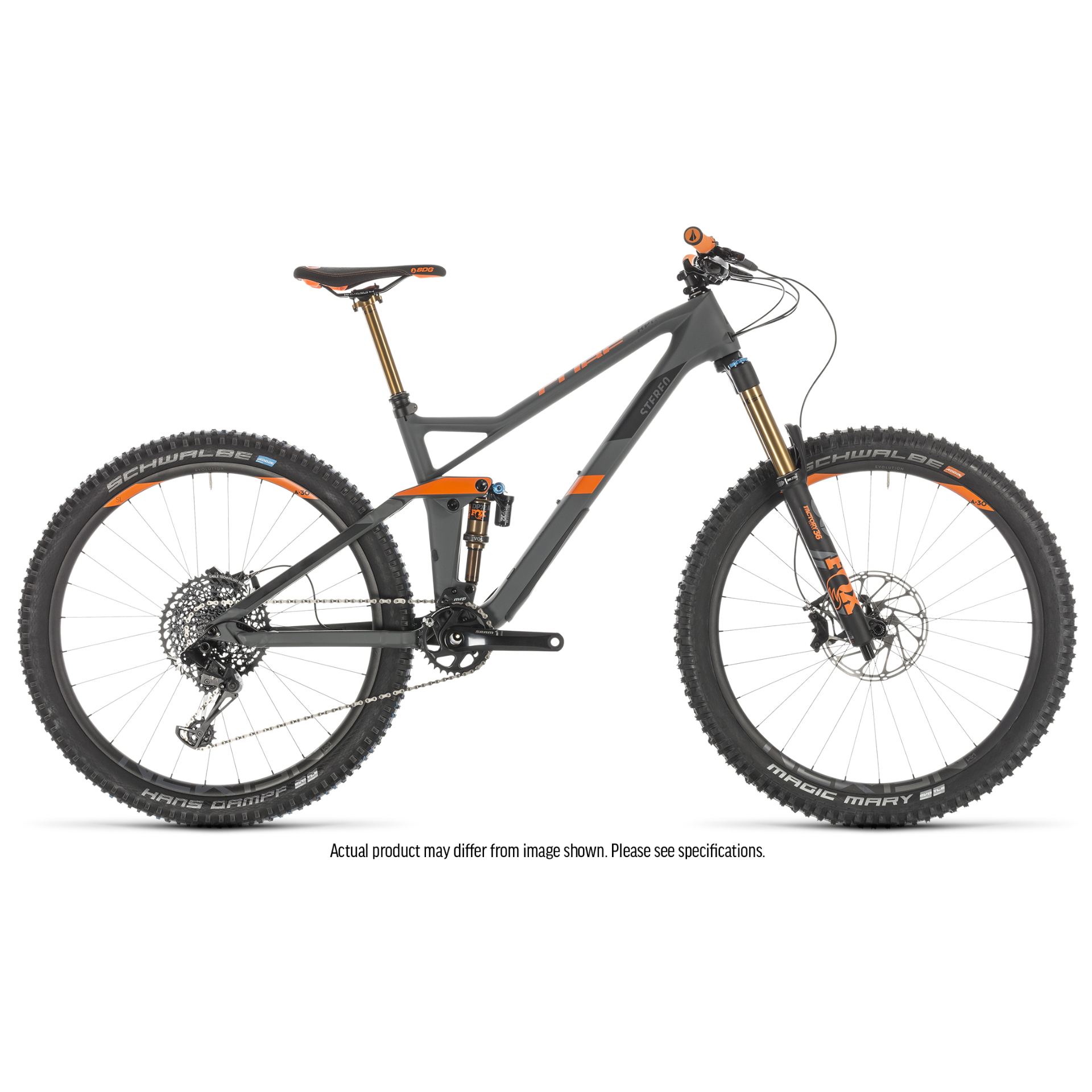 Cube Stereo 140 HPC TM Mountain Bike Grey/Orange