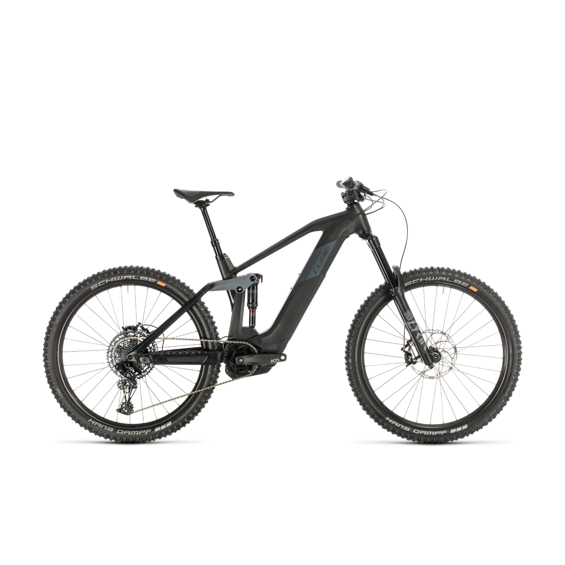 Cube Stereo Hybrid 160 HPC SL 625 Electric Mountain Bike Carbon/Grey (2020)