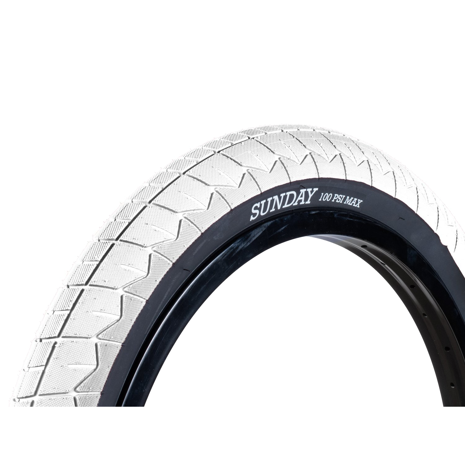 Sunday Current V2 BMX Tyre 20 X 2.4'' White/ Black Wall