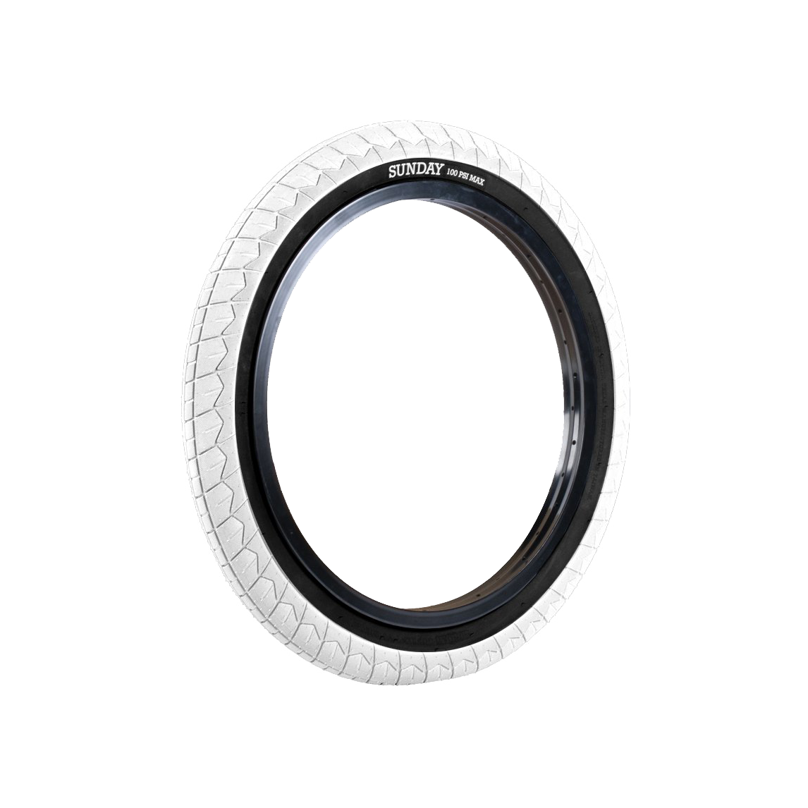 Sunday Current V2 BMX Tyre 20 X 2.4'' White/ Black Wall