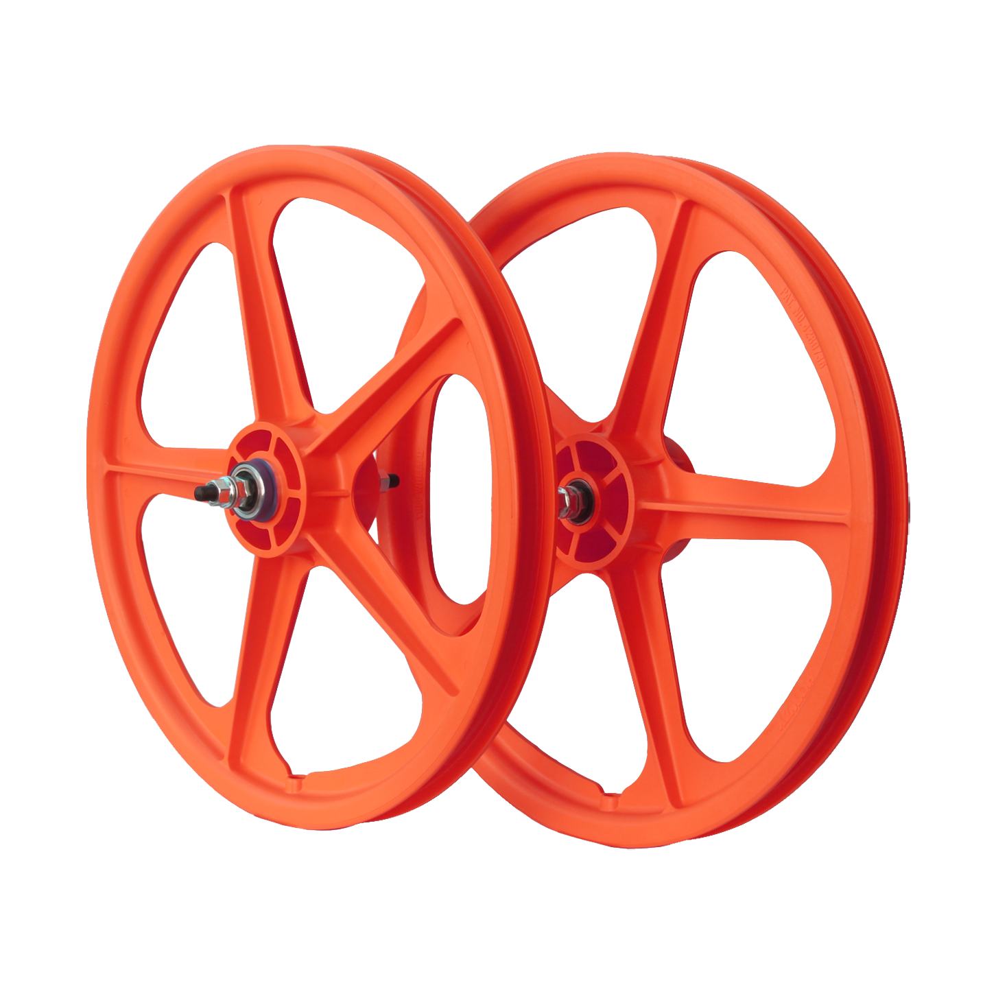 Skyway Tuff II 5-Spoke BMX Wheelset Orange