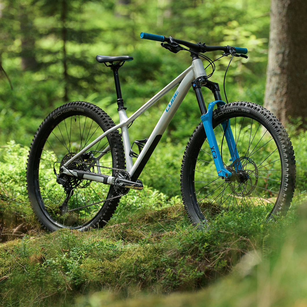 Cube Reaction TM ONE Hardtail Trail Bike Rawmetal n Blue 99 Bikes cube-reaction-tm-one-hardtail-trail-bike-rawmetal-n-blue-99-bikes