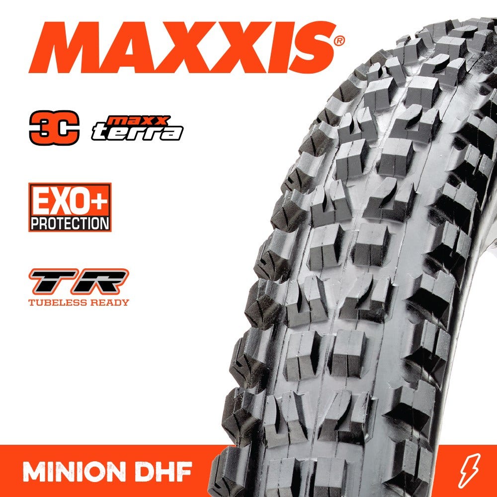 Maxxis Minion DHF MaxxTerra Folding MTB Tyre 3C EXO+ TR 27.5 x 2.60''