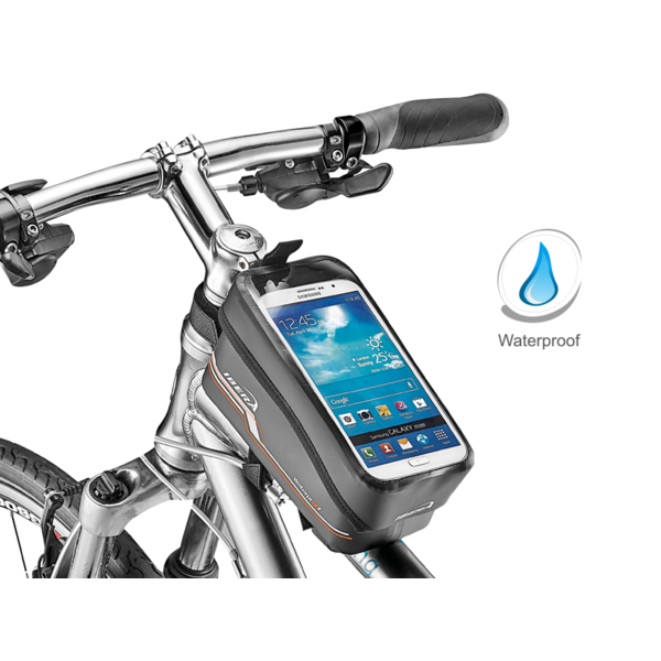Ibera Top Tube Bag with Waterproof Phone Case 1.1L Black
