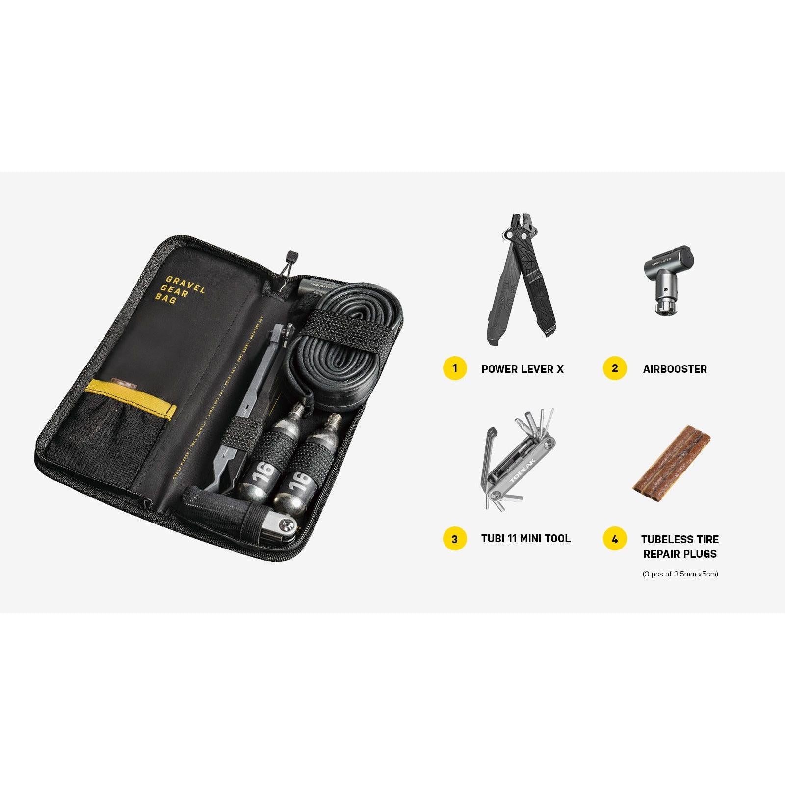 Topeak Gravel Gear Frame Bag 0.6L Black with Repair Kit