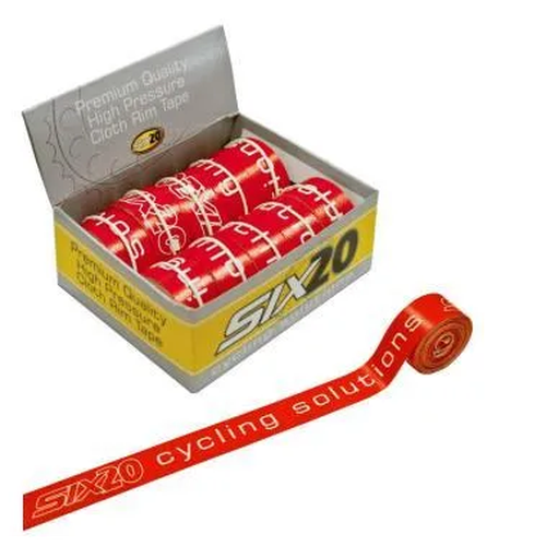 Six20 Cloth Rim Tape 2m x 22mm Red