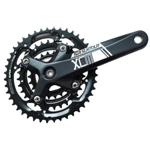 Suntour XCM Crankset 3x9spd 44T/32T/22T 175mm Black Square Taper