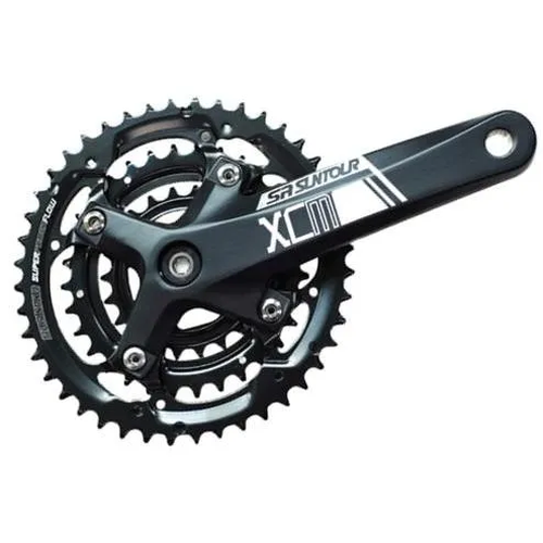 Suntour XCM Crankset 3x9spd 44T/32T/22T 175mm Black Square Taper