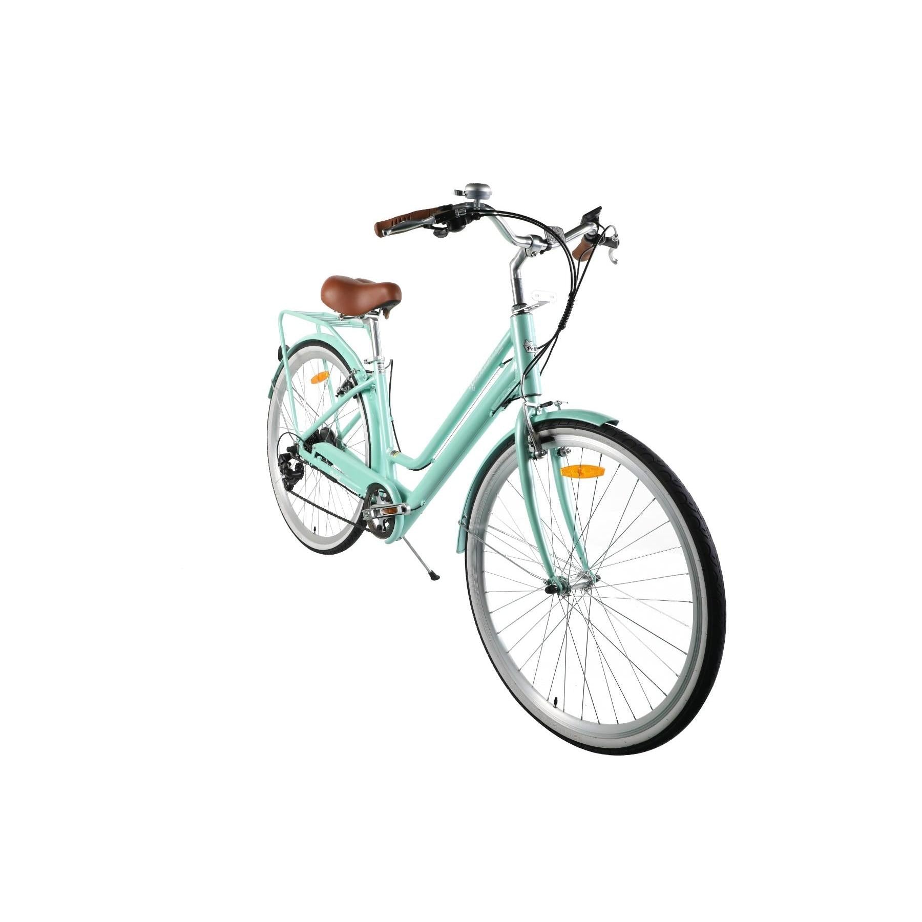 Pedal Uptown SL Electric Vintage Cruiser Bike Mint Green