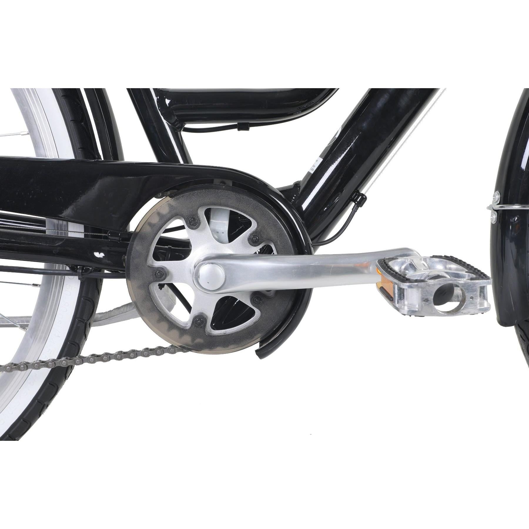 Pedal Uptown SL Electric Vintage Cruiser Bike Black