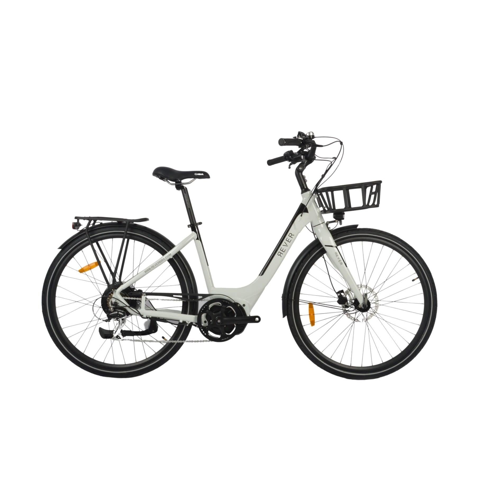 Rever Urban Women's Step Through Electric Bike White/Black