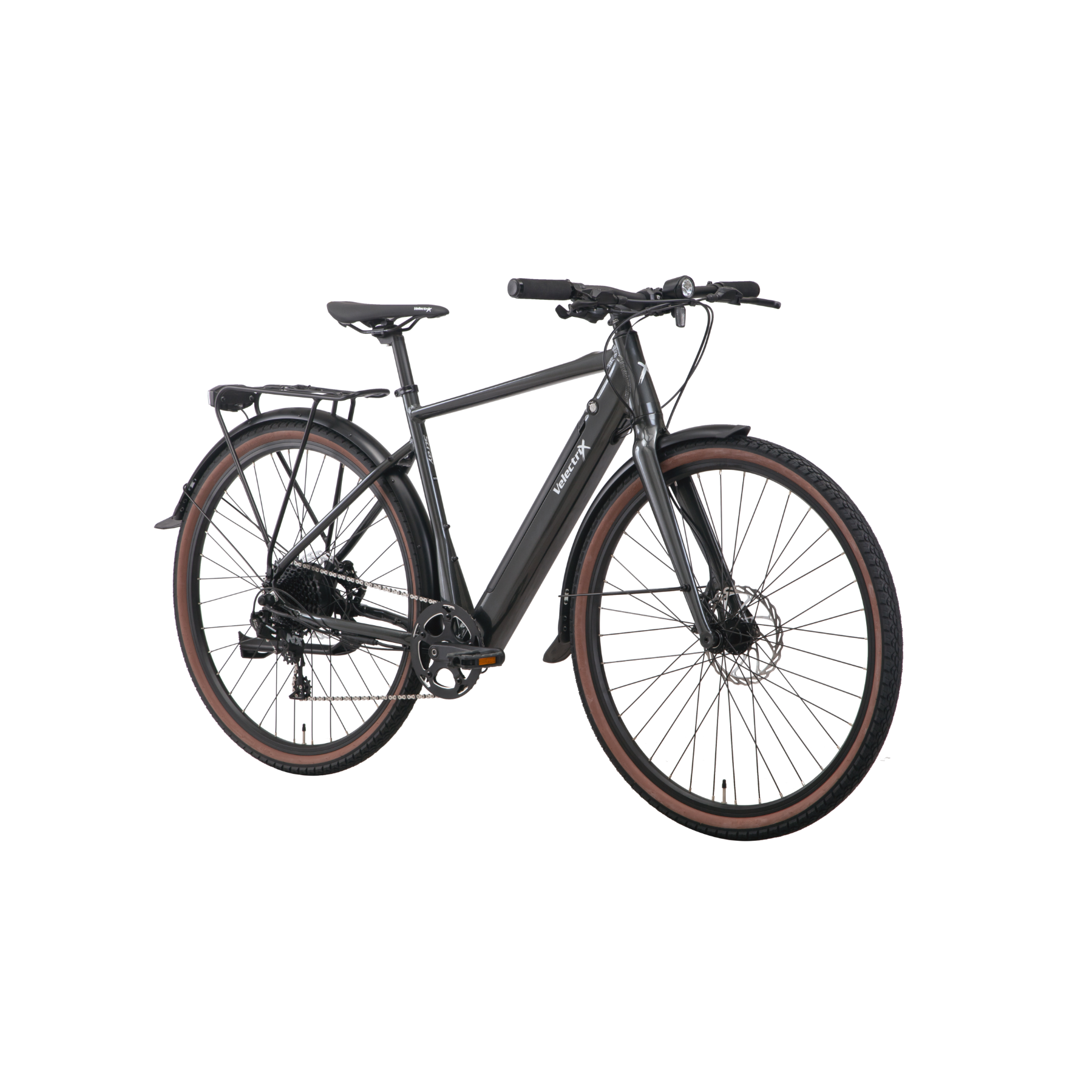 VelectriX Stray Flat Bar Electric Hybrid Bike Basalt