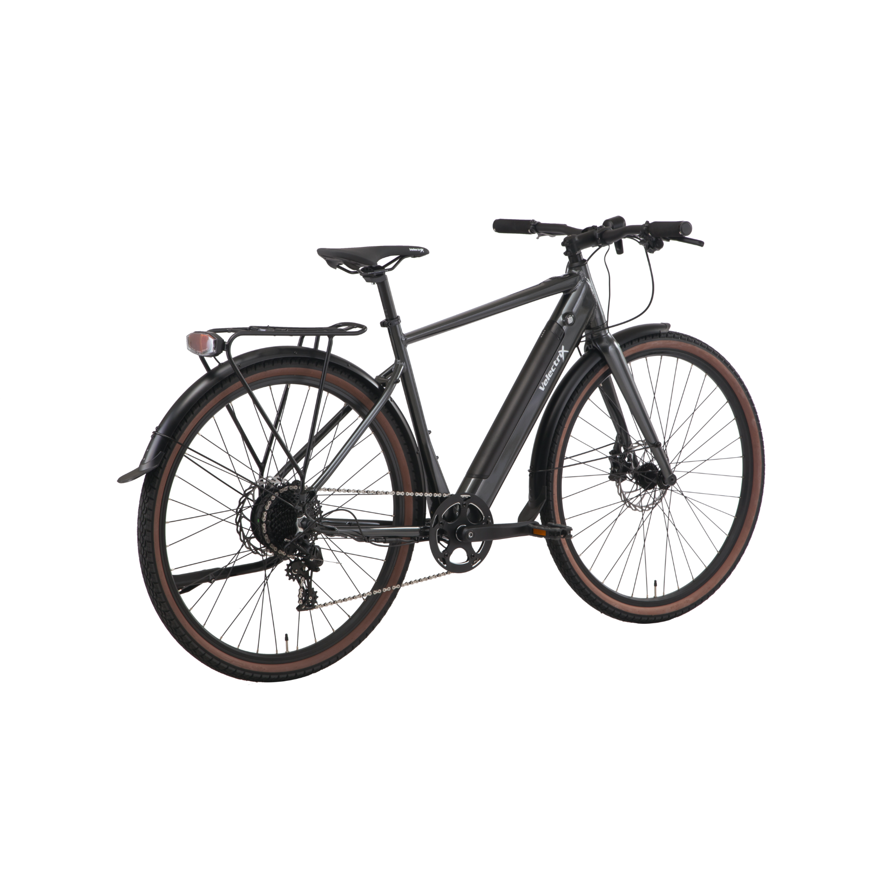 VelectriX Stray Flat Bar Electric Hybrid Bike Basalt