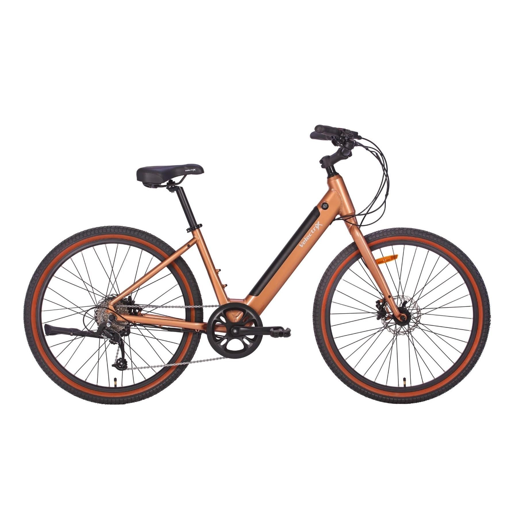 VelectriX Electric Step Through Cruiser Bike Rose Gold