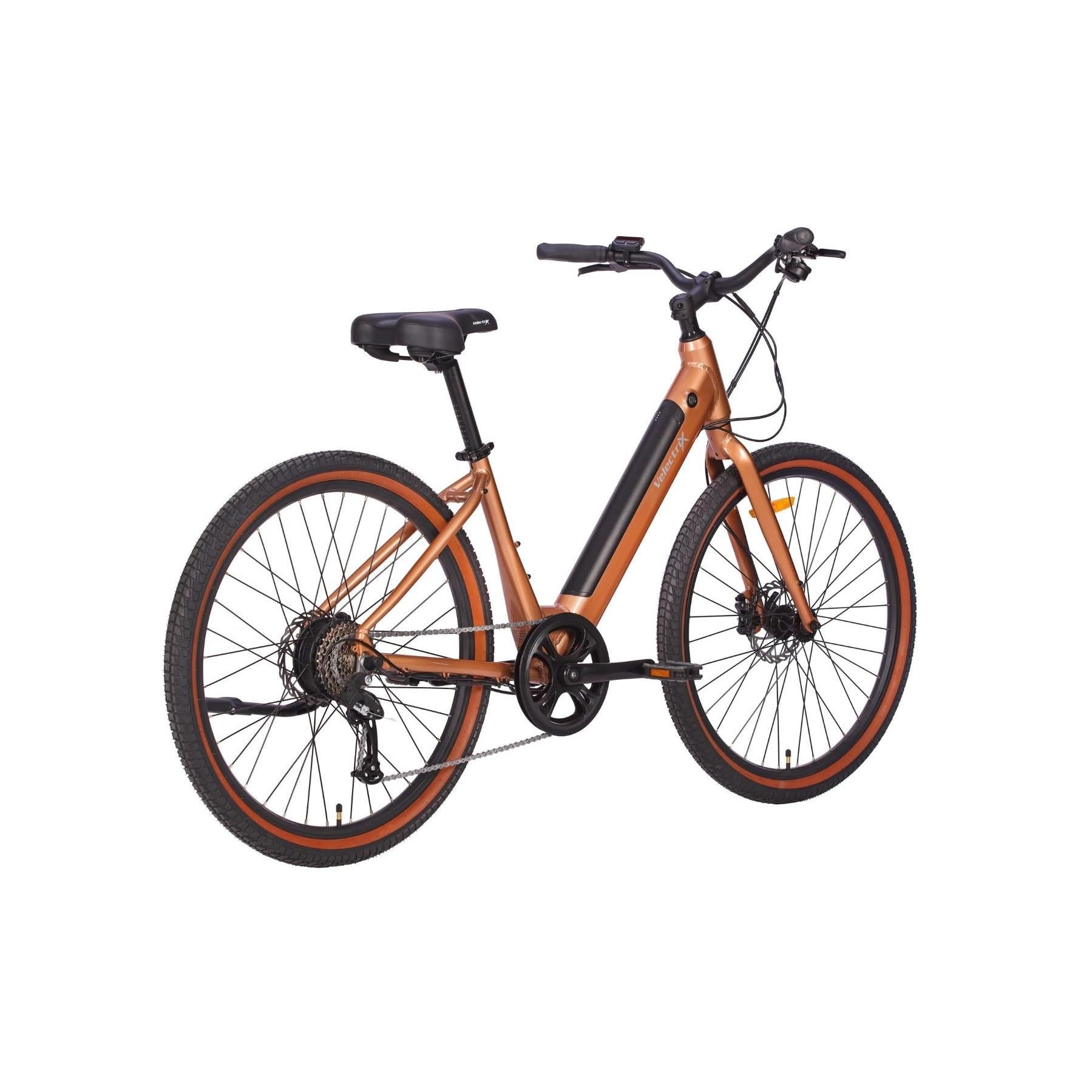 VelectriX Electric Step Through Cruiser Bike Rose Gold