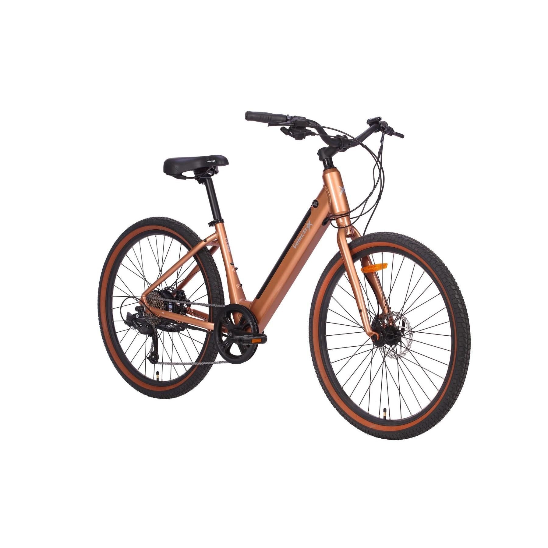 VelectriX Electric Step Through Cruiser Bike Rose Gold