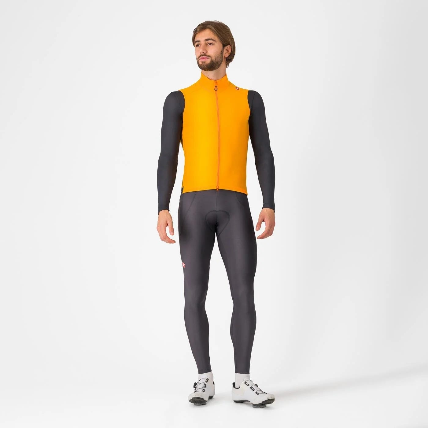 Castelli Espresso Vest Vivid Orange/Dark Gray