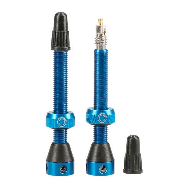 Tubolight Tubeless Valve Pair 50mm Blue