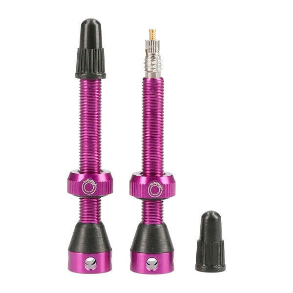 Tubolight Tubeless Valve Pair 50mm Purple