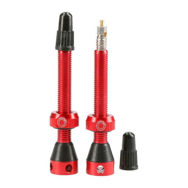 Tubolight Tubeless Valve Pair 50mm Red