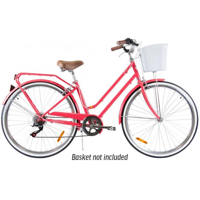 Pedal Uptown 7-Speed Women's Cruiser Bike Strawberry