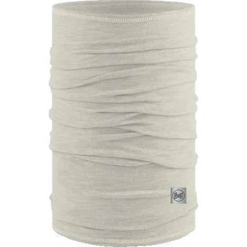 Buff Merino Lightweight Bike Multifunction Neck Warmer - Solid Cloud White UNI