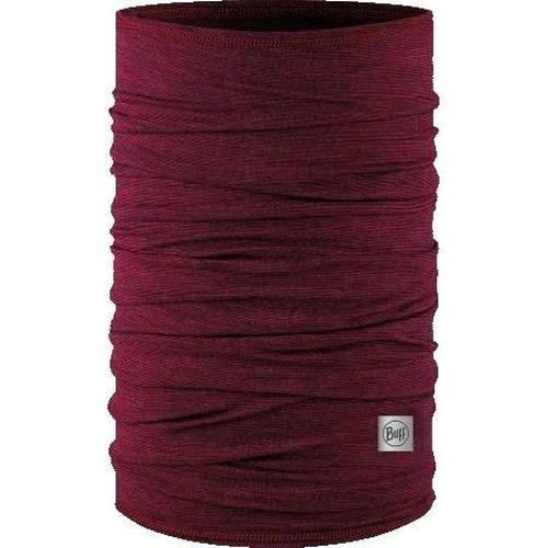 Buff Merino Lightweight Bike Multifunction Neck Warmer - Solid Garnet Red UNI