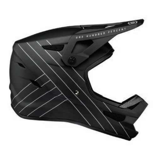 100% Status Full Face Youth Helmet Black