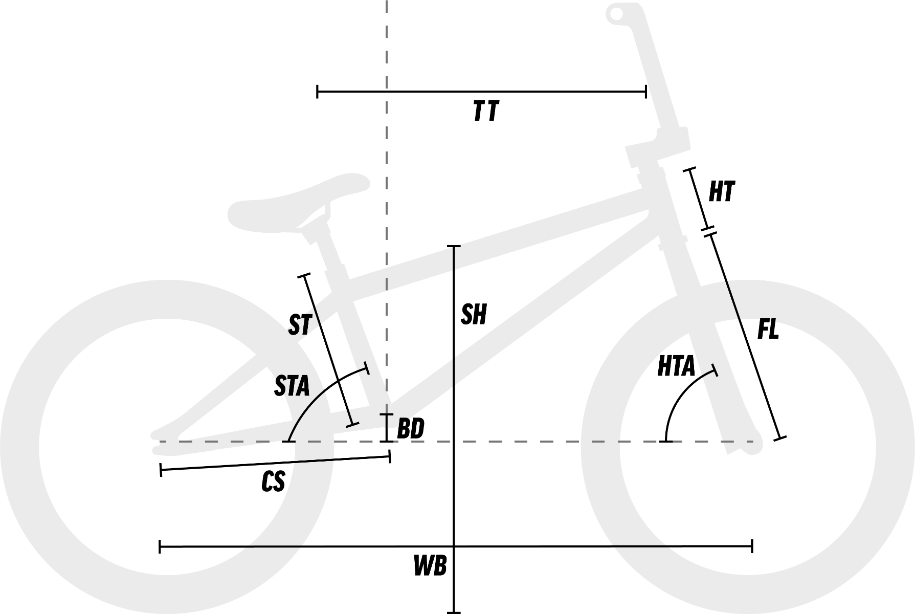 DK Swift Expert 20'' BMX Race Bike Black/White/Red geometry diagram
